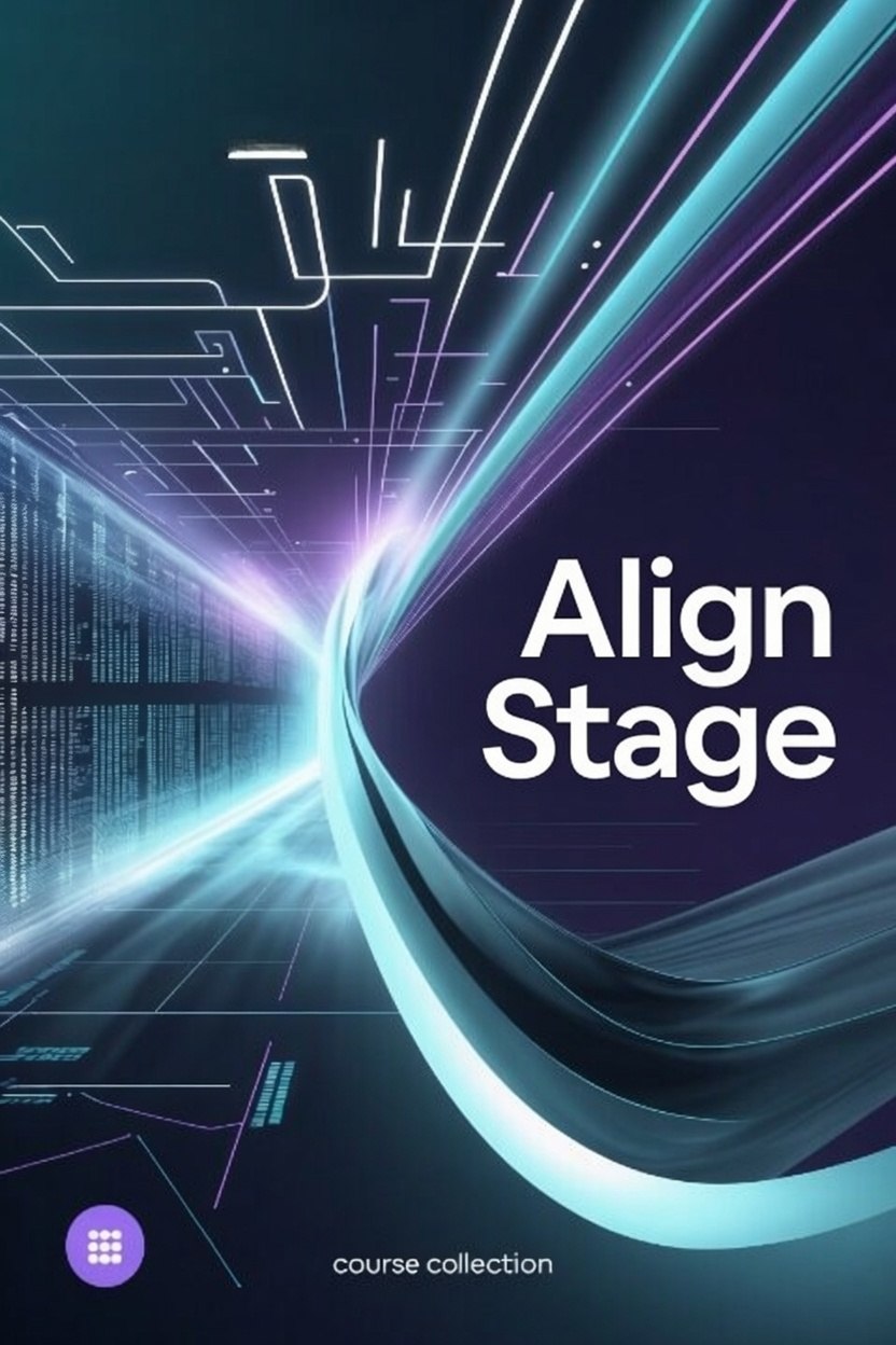 Cover of 'Align Stage' course collection with futuristic design elements.